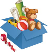 a gift box of toys
